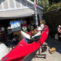 Hobie tandem Mirage, sail kit, outriggers, two pedal drives