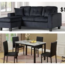 Sectional And Dining Table Set SALE💥