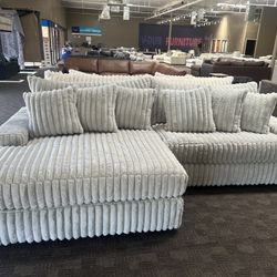 Big Soft Grey Sectional Couch