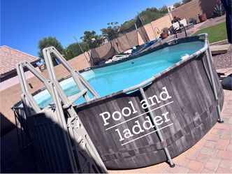 BIG Pool 22’ x 12’ x4 ‘ Bestway Power Steel above ground pool ( NO LEAKS)