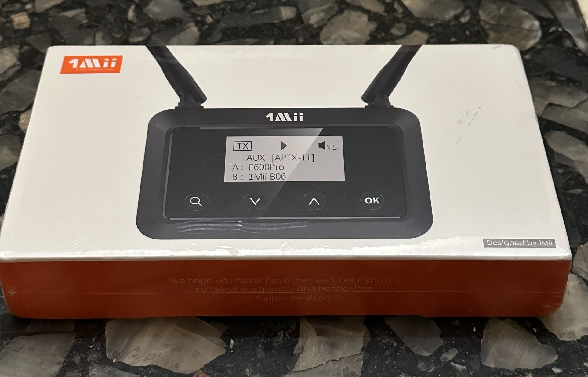1Mii B03 Long Range Bluetooth 5.0 Transmitter Receiver for TV Home Stereo Sealed