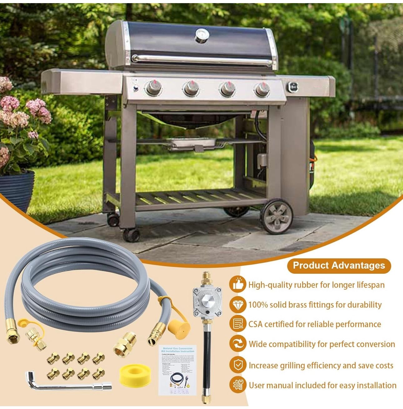 Gas Hose Convert Propane Grill To Natural Gas Weber Propane To