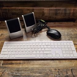 Wireless keyboard +  Wireless mouse + Computer speakers