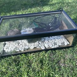 Reptile Tank With Heater. Excellent Condition.