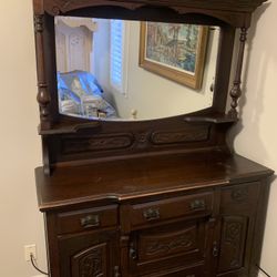 Dark Wood Dresser $150