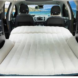 Double-Sided-Thick Flocked SUV Air Mattress Built-In Pillow With Pump Car Mattress  