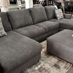 Brand New Ashley Sectional + Ottoman