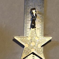 999 Fine Silver Star Pendant - 1/10th Oz Silver 