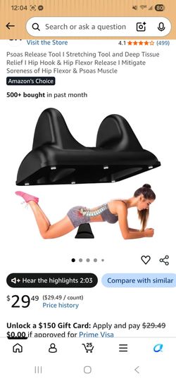 Psoas Release Tool I Stretching Tool and Deep Tissue Relief I Hip Hook & Hip Flexor Release I Mitigate Soreness of Hip Flexor & Psoas Muscle