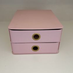 Pink Two-Drawer Organizer