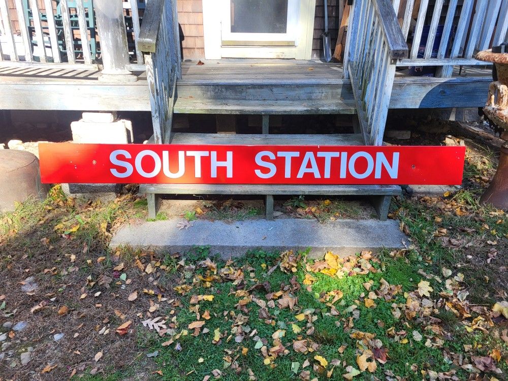 Vintage Large Porcelain Sign 9 Ft Long!