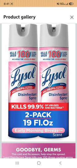 Lysol Disinfectant Spray, Household Cleaning Supplies, Disinfecting Multi-Purpose Room Spray, Antibacterial Sanitizer, Deodorizer, Kills Hantavirus, E