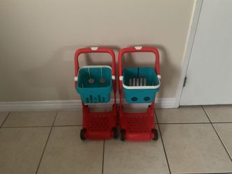 2 Shop and Glow Toy Carts