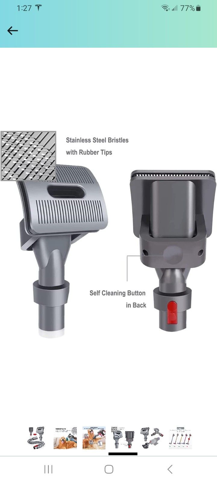 Dog Groom Tool Kit for Dyson Vacuums V7 V8 V10 V12 V15 Pet Brush Hair