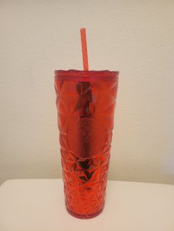 Starbucks Red Diamond Tumbler with Straw