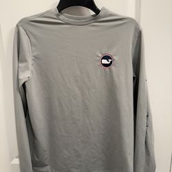 Boys size XL Vineyard Vines, dri fit long sleeve American flag