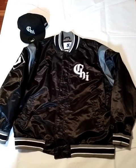 Chi Chicago White Sox Starter Satin Jacket XXL 2x 