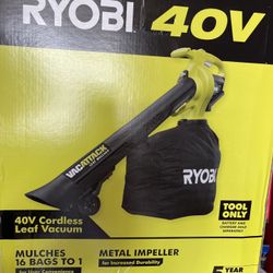 40V Vac Attack Cordless Battery Leaf Vacuum/Mulcher (Tool Only)