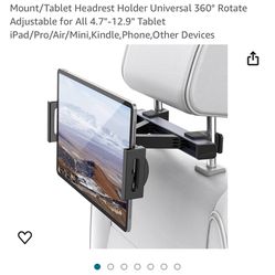 Mount/Tablet Holder Car Backseat Seat Mount/Tablet Headrest Holder Universal 360° Rotate Adjustable for All 4.7"-12.9" Tablet iPad/Pro/Air/Mini,Kindle