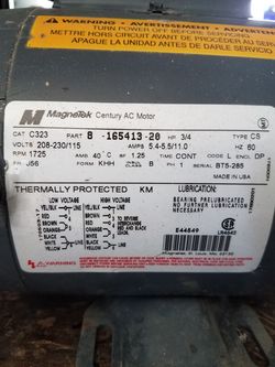 Magnetek ac motor