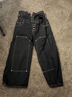 High street double waistband patchwork pants