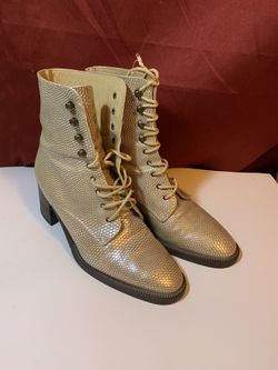 D ro- Too Italian python skin women hi heel boots