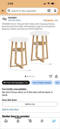 Set of 2 side tables