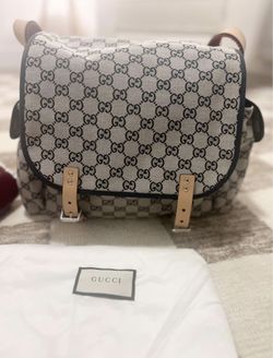 Gucci Navy GG Canvas Diaper Bag