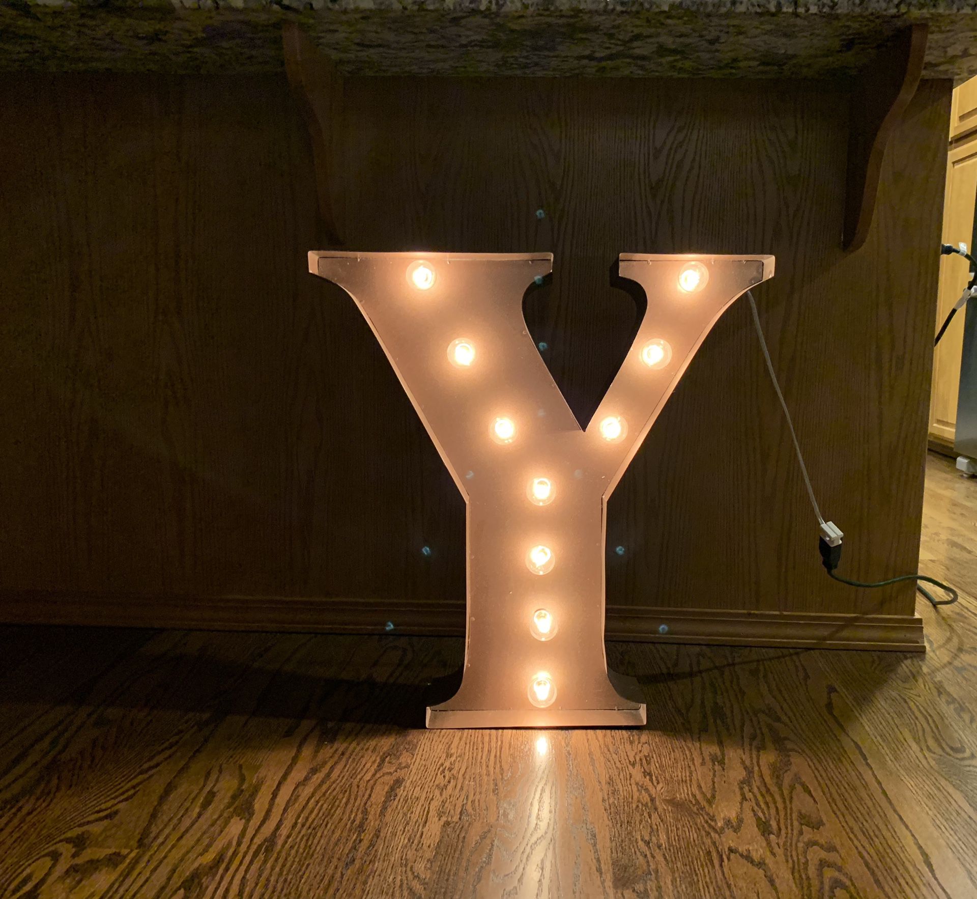 “Y” Large Marquee Letter Light perfect for home / wedding decor 24 inches tall