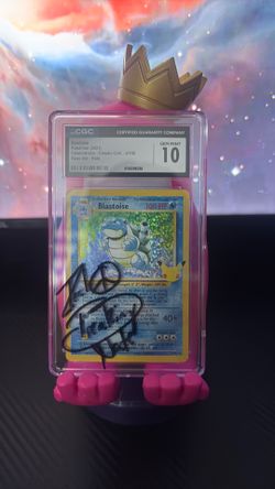 Signed Blastoise celebrations Classic Collection 2/102 base set holo CGC 10