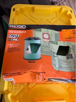 RIDGID Genuine OSHA Compatible Kit with HEPA Material Filter, Cyclonic Dust Bags for Select 12-16 Gal RIDGID Vacuums