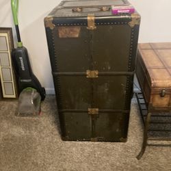 Antique Hartman Cushion Top Wardrobe Trunk