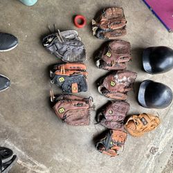 BaseBall Gloves, Balls ,helmets