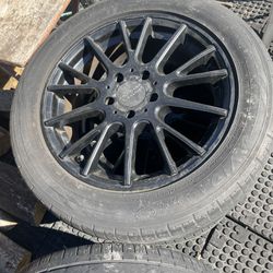 Black Rims With Tires 