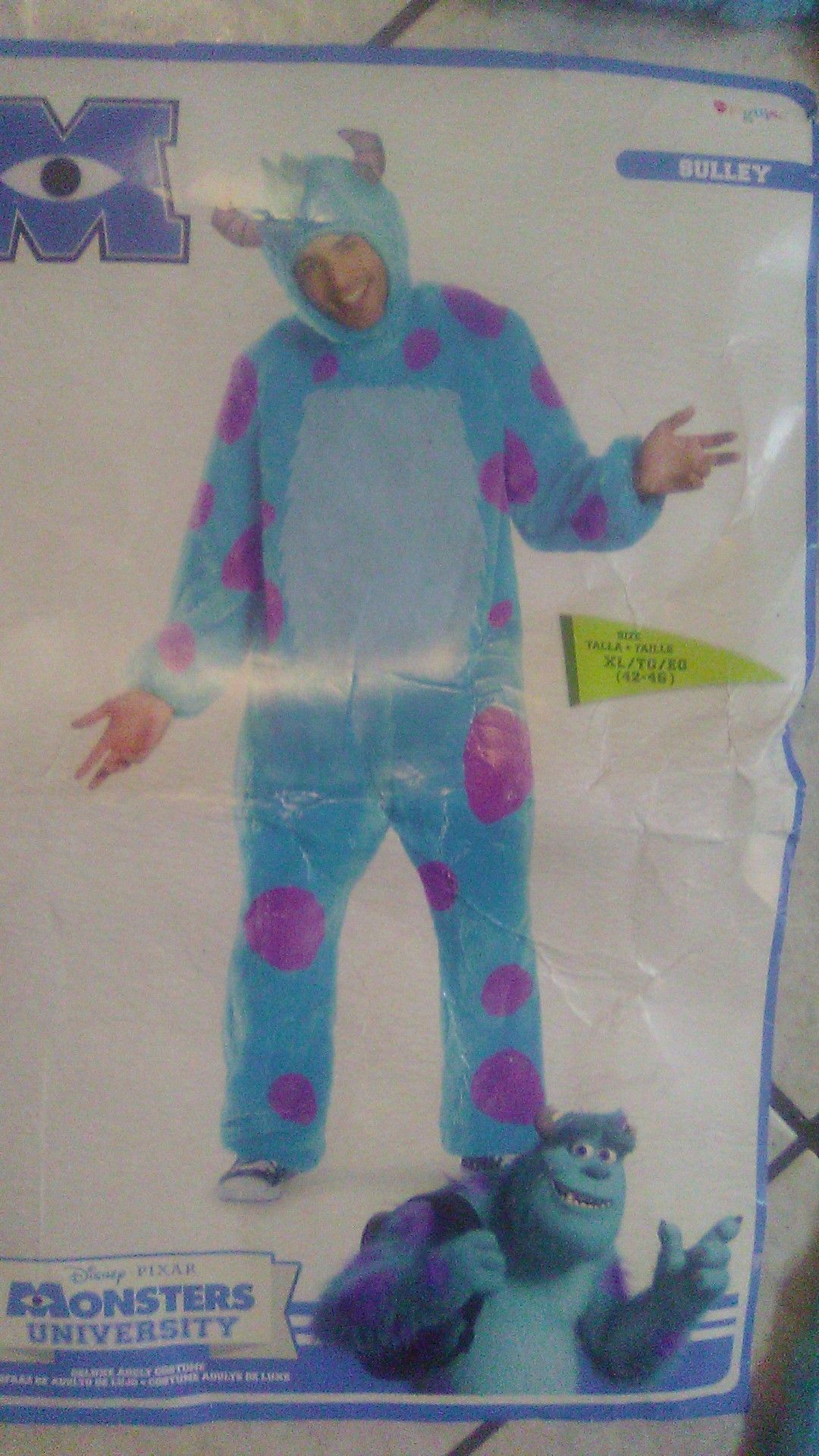 adult Halloween costume of Sully from Monsters Inc