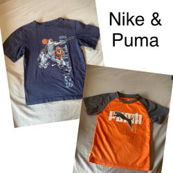 Nike and Puma Boys Athletic Shirts