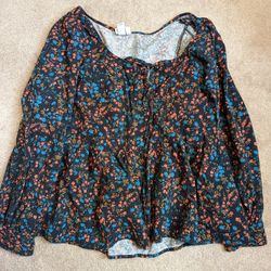 Flower Shirt Size 1X