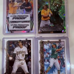 Rookie of The Year 2025 Nick Kurtz Card Lot (4) Two 1/1 Cards Numbered RC Rare