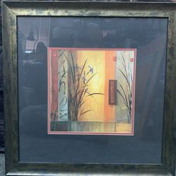 Double Matted Painting, Glass, With Bronze Finish Frame