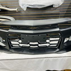 ZL1 1LE Style Front Full Bumper Body Kit w/Grill+ Lip Fit 16-18 Chevrolet Camaro