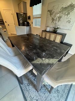 Marble top dining room table