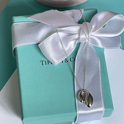 Tiffany & Co Elsa Peretti Double Teardrop Necklace Silver 18” NEW $450