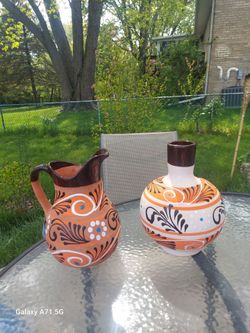 Sand clay pitcher and beverage container