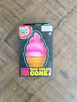 Schylling Nee Doh Nice Cream Cone Scented Squeeze Ball Pink/Yello