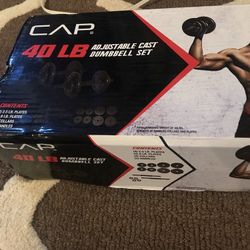 Cap 40 lb adjustable dumbbell set