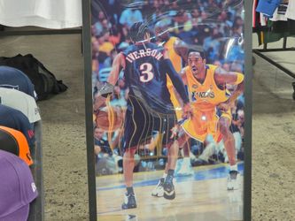 KOBE vs. IVERSON 24x36 Framed Photo Brand New