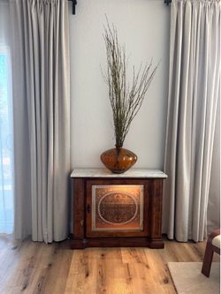 Vintage Rare Marble Top Cabinet Table