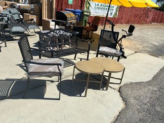Outdoor Patio Chair and Side Tables Set