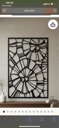 Abstract metal wall art 36X24 in