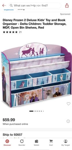 Frozen Toy Organizer And Book Case